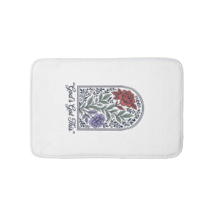 Tapis De Bain La foi florale vintage de Dieu s'en charge