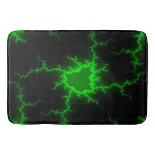 Tapis De Bain La foudre verte Alien frappe le noir