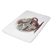 Tapis De Bain La Grande Vague De Café (Angle)