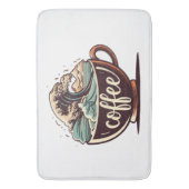 Tapis De Bain La Grande Vague De Café (devant Vertical)