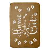 Tapis De Bain La maison est là où le chat est de petites pattes (devant Vertical)