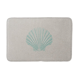 Tapis De Bain La mer Shell d'Aqua avec le sable donnent une