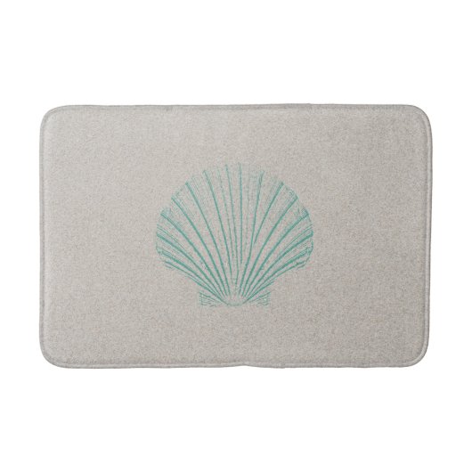 Tapis De Bain La mer Shell d'Aqua avec le sable donnent une (Devant)