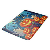 Tapis De Bain La nuit d'Halloween : Art effrayant et amusant (Angle)