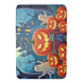 Tapis De Bain La nuit d'Halloween : Art effrayant et amusant (devant Vertical)