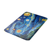 Tapis De Bain La Nuit Éblouissante Sur L'Océan Calme (Angle)