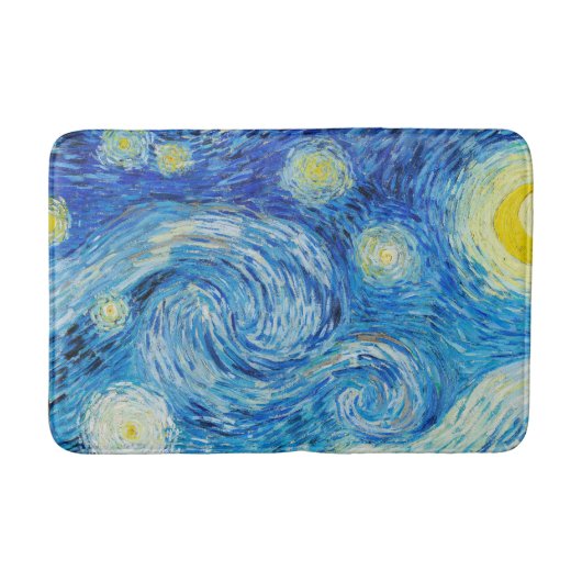 Tapis De Bain La nuit étoilée de Vincent Van Gogh (Devant)