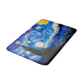 Tapis De Bain La nuit étoilée par Vincent Van Gogh (Angle)
