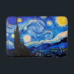 Tapis De Bain La nuit étoilée par Vincent Van Gogh<br><div class="desc">Vincent Van Gogh La Nuit Étoile. Il s'agit d'un ancien chef-d'oeuvre du peintre-maître néerlandais Vincent Van Gogh.Cette peinture de paysage d'art raffiné a une belle,  vibrante,  couleur saturée. Vincent Van Gogh était un peintre impressionniste de poste hollandais. Cette image est du domaine public</div>