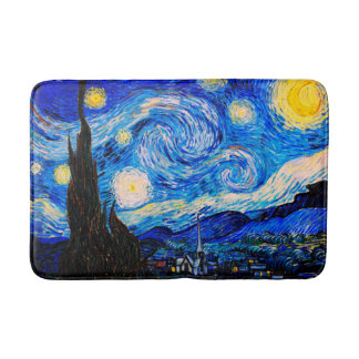 Tapis De Bain La nuit étoilée par Vincent Van Gogh
