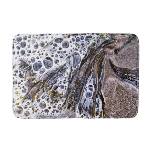 TAPIS DE BAIN LA PLAGE, ALGUES, EAU ET SABLE