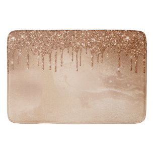Tapis De Bain La pluie de cuivre de parties scintillantes