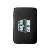 Tapis De Bain La Poudre Tombe Le Snowboard (Devant (Vertical))