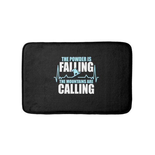 Tapis De Bain La Poudre Tombe Le Snowboard (Devant)