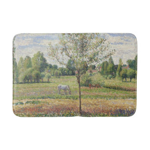 Tapis De Bain La Prairie au cheval gris, Eragny, Peinture à l'hu