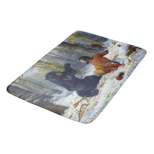 Tapis De Bain La vie d'un chasseur Un saccage Arthur Tait 1856
