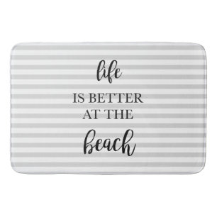 Tapis De Bain La vie est meilleure à la plage