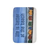 Tapis De Bain La Vie Est Mieux À La Plage (Devant (Vertical))