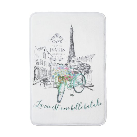 Tapis De Bain La vie est une belle balade (Devant (Vertical))