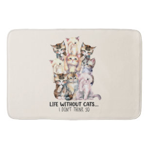 Tapis De Bain La vie sans chats