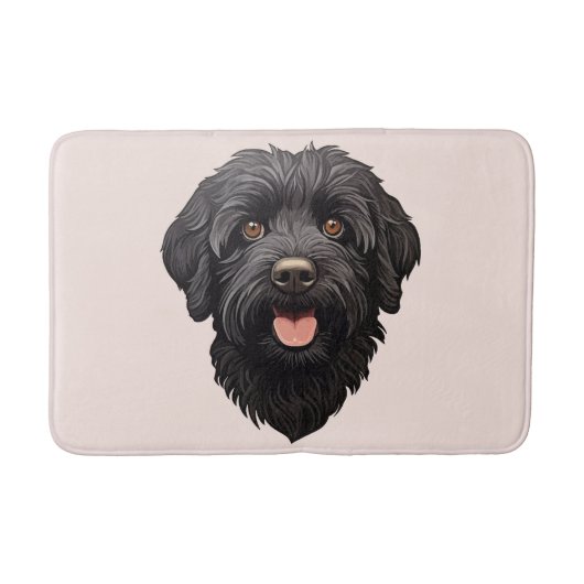 Tapis De Bain Labradoodle Chien noir (Devant)