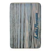 Tapis De Bain Lac Eau Beige Bleu Noir (devant Vertical)