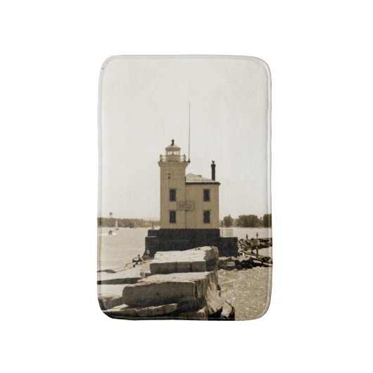 Tapis De Bain Lac Erie Lighthouse (Devant (Vertical))