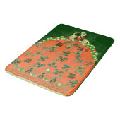 Tapis De Bain LADY ORANGE ET TRÈFLES Vert de la Saint-Patrick (Angle)