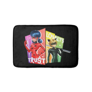 Tapis De Bain Ladybug & Cat Noir Confiance et fidélité