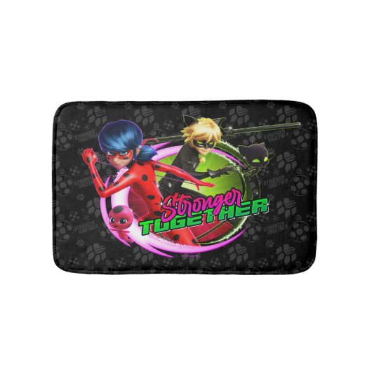 Tapis De Bain Ladybug & Cat Noir | Ensemble plus fort (Devant)