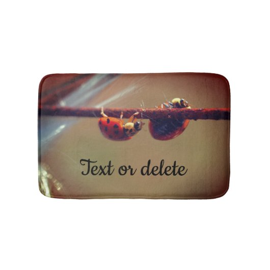 Tapis De Bain Ladybugs Équilibrer gros plan Personnalisé (Devant)