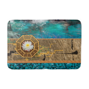 Tapis De Bain Lagon Bleu de Lotus Blossom