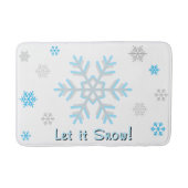 Tapis De Bain Laissez tomber la neige Flocons de neige gris arge (Devant)
