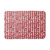 Tapis De Bain Lake House Red White Beach Lifebouy Stripes (Devant)