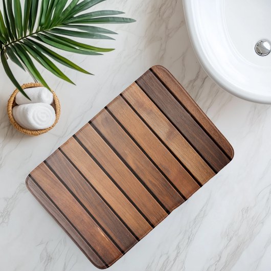 Tapis De Bain Lame de bois imitation