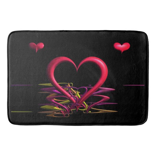 Tapis De Bain L'amour dans le bain noir (Devant)