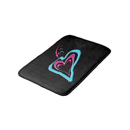 Tapis De Bain L'amour est une trace de coeurs (Angle)