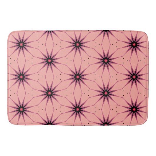 Tapis De Bain Lampe Motif géométrique rose Starburst (Devant)