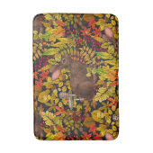 Tapis De Bain Lapin d'automne en noir (Devant (Vertical))
