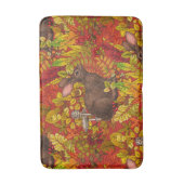 Tapis De Bain Lapin d'automne en rouge (Devant (Vertical))