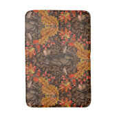 Tapis De Bain Lapin d'automne sur brun (Devant (Vertical))