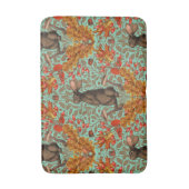 Tapis De Bain Lapin d'automne sur vert clair (Devant (Vertical))