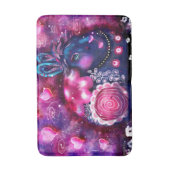 Tapis De Bain Lapin De Glamour Lapin Violet Rose Whimsical Flora (Devant (Vertical))