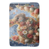 Tapis De Bain Lapin de Pâques en fleurs (devant Vertical)