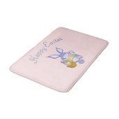 Tapis De Bain Lapin de Pâques Violet Dansant Rose (Angle)