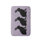 Tapis De Bain Lapin noir Silhouette Lapin de Pâques (Devant (Vertical))