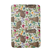Tapis De Bain Lapins et fleur sauvage (Devant (Vertical))