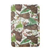 Tapis De Bain Lapins et flore boisée 4 (Devant (Vertical))