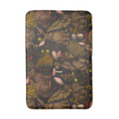 Tapis De Bain Lapins et flore boisée Mat de bain (Devant (Vertical))