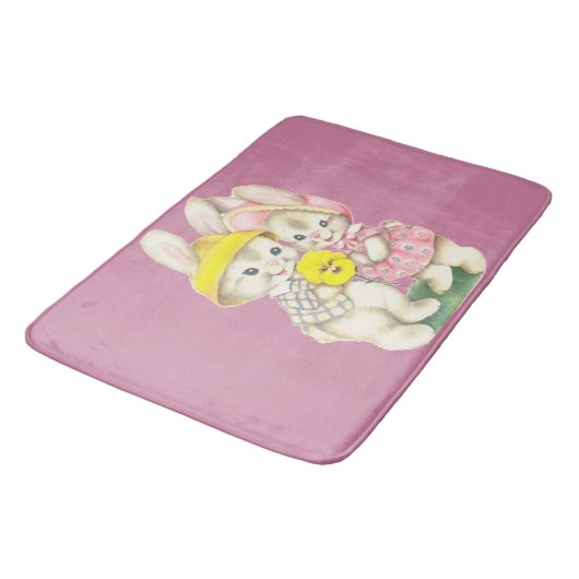 Tapis De Bain Lapins mignons (Angle)